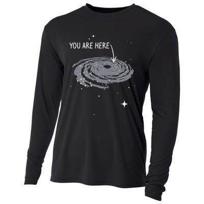 You Are Here Astronomy Galaxy Astronomer Science Fan Cooling Performance Long Sleeve Crew