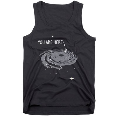 You Are Here Astronomy Galaxy Astronomer Science Fan Tank Top