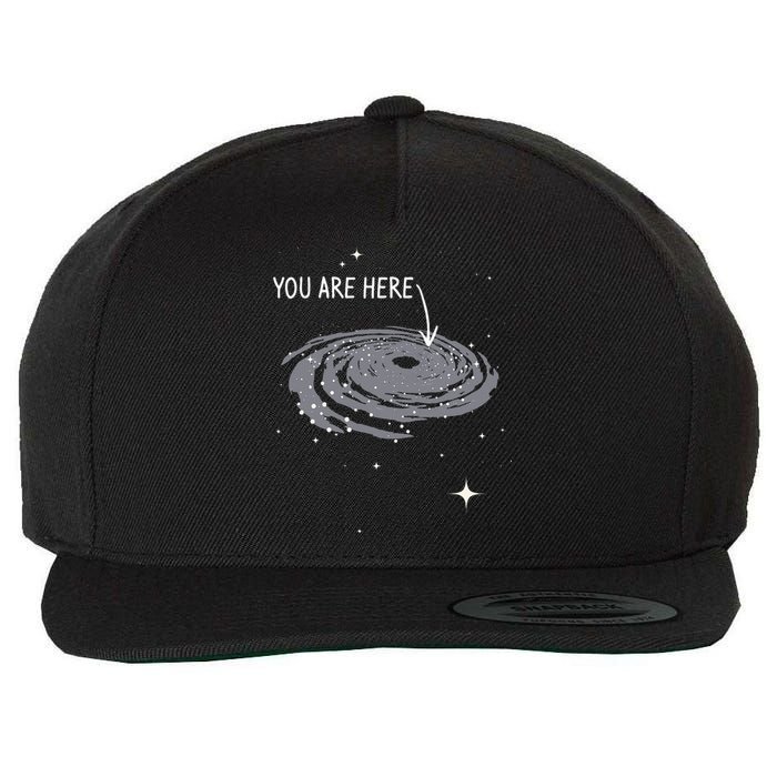 You Are Here Astronomy Galaxy Astronomer Science Fan Wool Snapback Cap