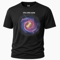 You Are Here Astronomy Milky Way Solar System Galaxy Space Cooling Performance Crew T-Shirt