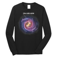 You Are Here Astronomy Milky Way Solar System Galaxy Space Long Sleeve Shirt