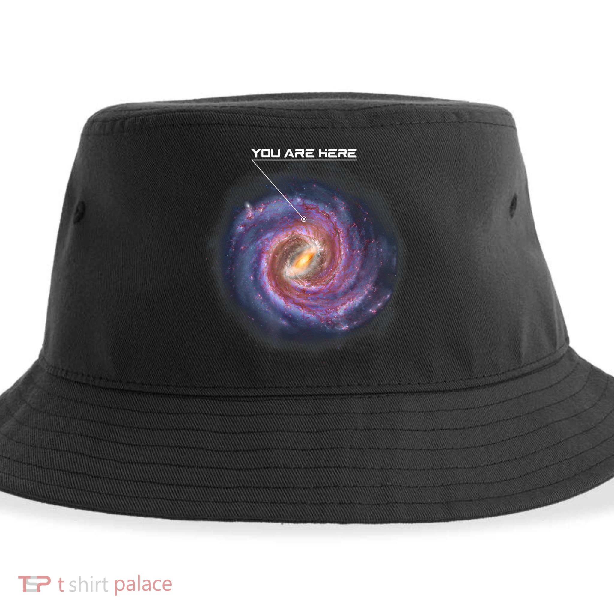 You Are Here Astronomy Milky Way Solar System Galaxy Space Sustainable Bucket Hat