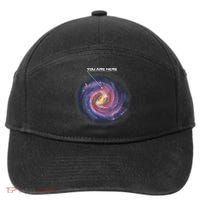 You Are Here Astronomy Milky Way Solar System Galaxy Space 7-Panel Snapback Hat