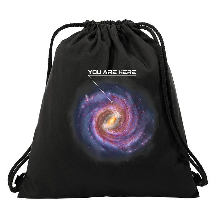 You Are Here Astronomy Milky Way Solar System Galaxy Space Drawstring Bag