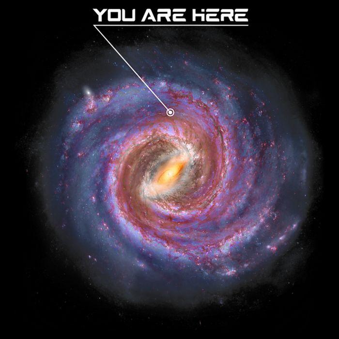 You Are Here Astronomy Milky Way Solar System Galaxy Space Drawstring Bag