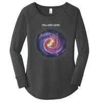 You Are Here Astronomy Milky Way Solar System Galaxy Space Women's Perfect Tri Tunic Long Sleeve Shirt