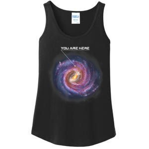 You Are Here Astronomy Milky Way Solar System Galaxy Space Ladies Essential Tank