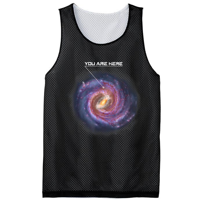 You Are Here Astronomy Milky Way Solar System Galaxy Space Mesh Reversible Basketball Jersey Tank