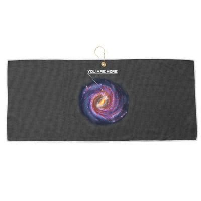 You Are Here Astronomy Milky Way Solar System Galaxy Space Large Microfiber Waffle Golf Towel