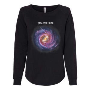 You Are Here Astronomy Milky Way Solar System Galaxy Space Womens California Wash Sweatshirt