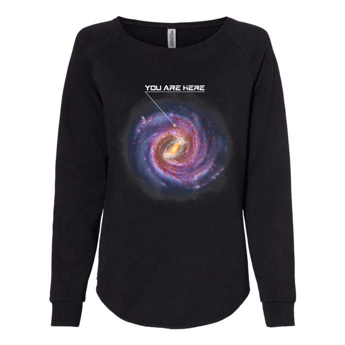 You Are Here Astronomy Milky Way Solar System Galaxy Space Womens California Wash Sweatshirt