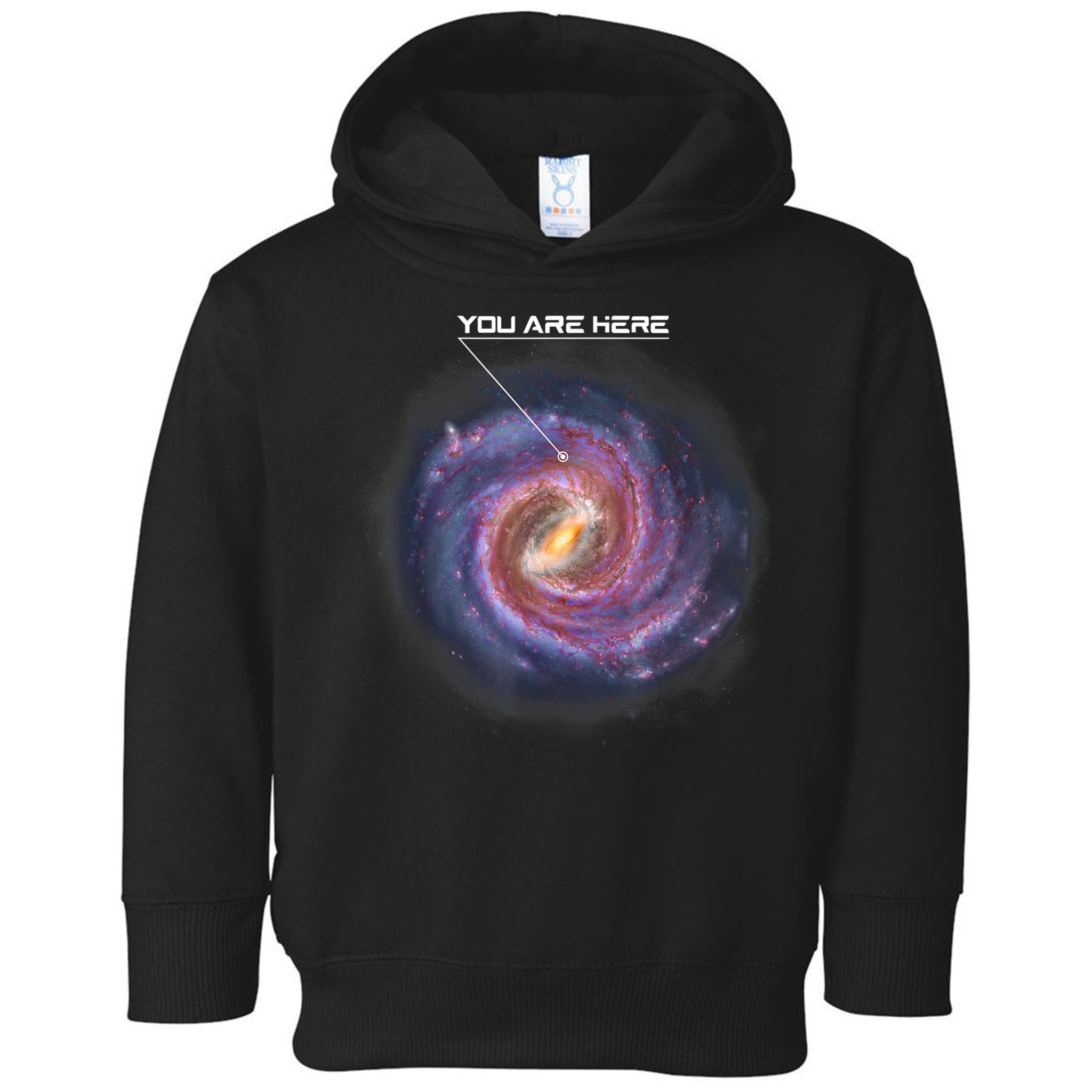 You Are Here Astronomy Milky Way Solar System Galaxy Space Toddler Hoodie