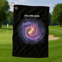 You Are Here Astronomy Milky Way Solar System Galaxy Space Golf Towel