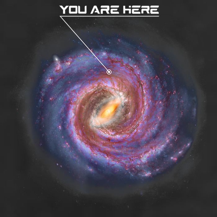 You Are Here Astronomy Milky Way Solar System Galaxy Space Golf Towel