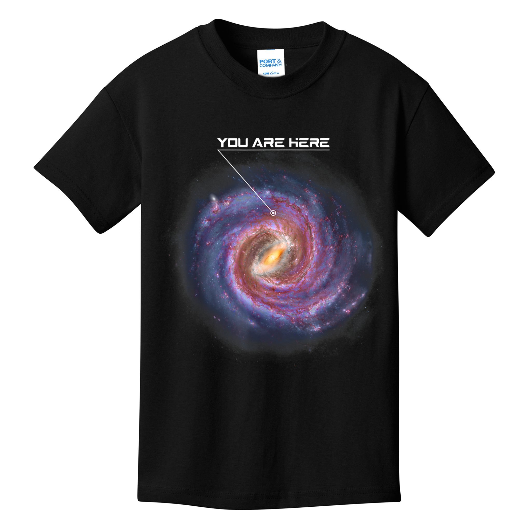 You Are Here Astronomy Milky Way Solar System Galaxy Space Kids T-Shirt