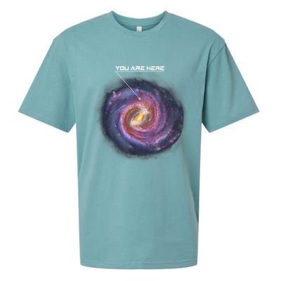 You Are Here Astronomy Milky Way Solar System Galaxy Space Sueded Cloud Jersey T-Shirt