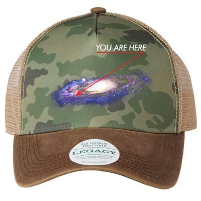 YOU ARE HERE Milky Way Galaxy Funny Outerspace Astronomy Legacy Tie Dye Trucker Hat