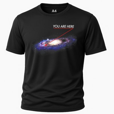 YOU ARE HERE Milky Way Galaxy Funny Outerspace Astronomy Performance Shirt