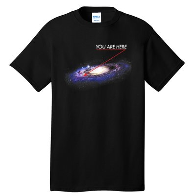 YOU ARE HERE Milky Way Galaxy Funny Outerspace Astronomy Tall T-Shirt