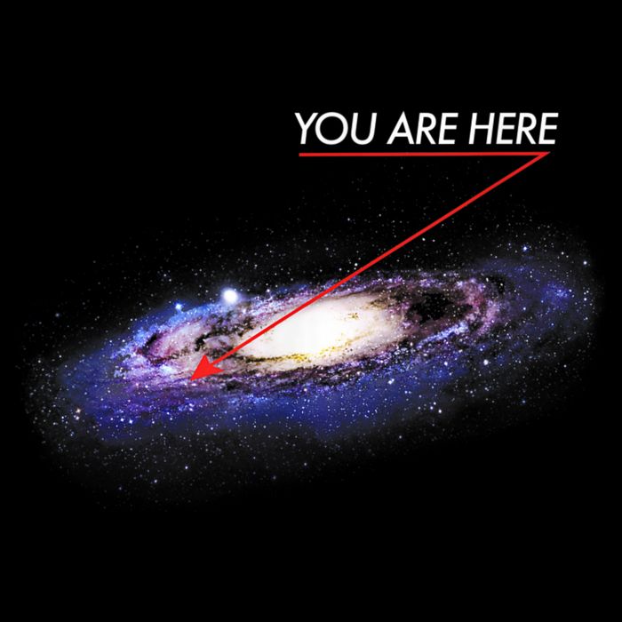 YOU ARE HERE Milky Way Galaxy Funny Outerspace Astronomy Impact Tech Backpack