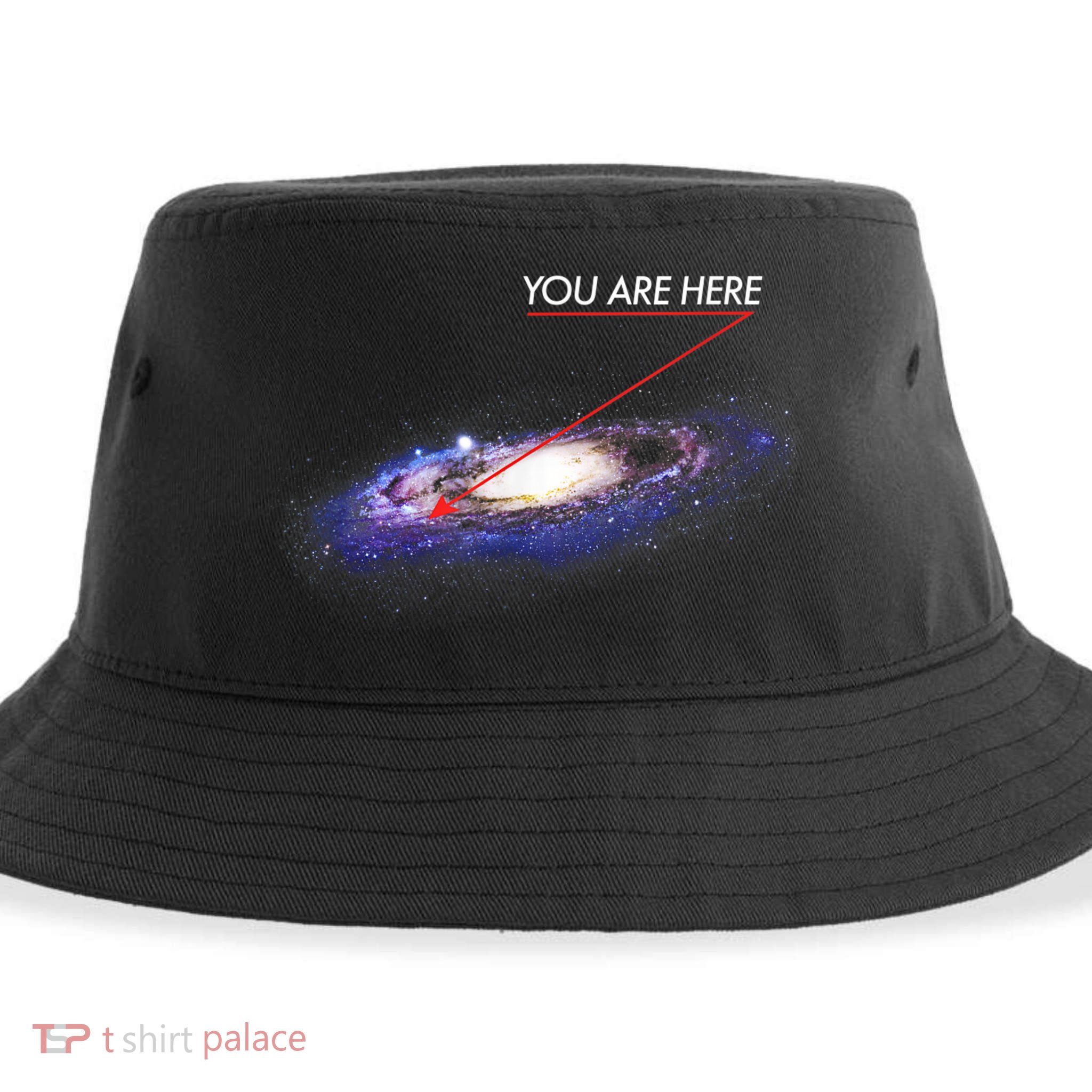 YOU ARE HERE Milky Way Galaxy Funny Outerspace Astronomy Sustainable Bucket Hat