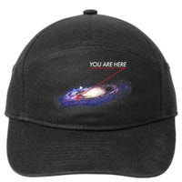 YOU ARE HERE Milky Way Galaxy Funny Outerspace Astronomy 7-Panel Snapback Hat