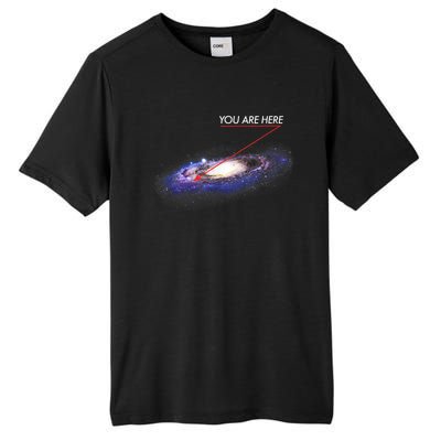 YOU ARE HERE Milky Way Galaxy Funny Outerspace Astronomy Tall Fusion ChromaSoft Performance T-Shirt