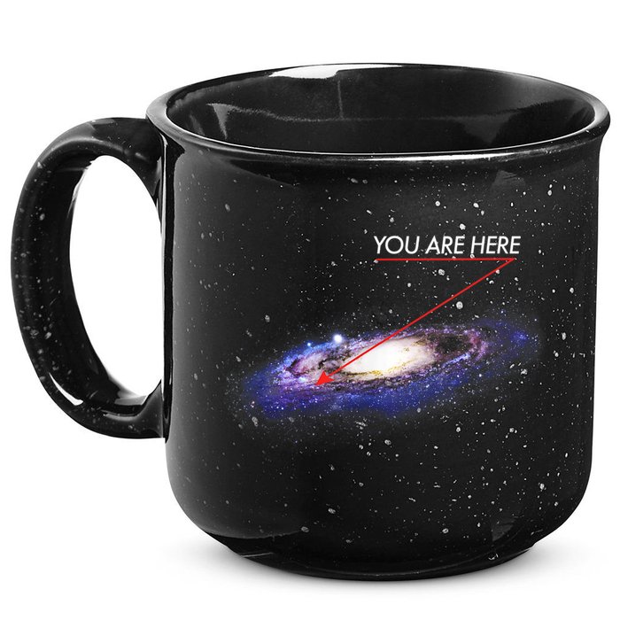 YOU ARE HERE Milky Way Galaxy Funny Outerspace Astronomy 15oz Campfire Ceramic Mug