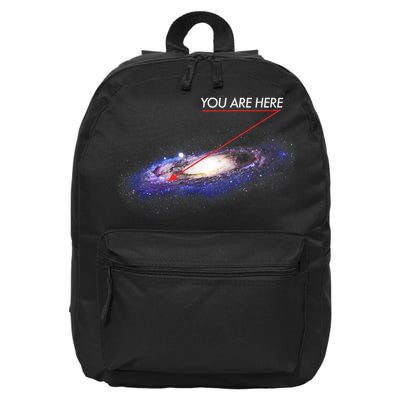 YOU ARE HERE Milky Way Galaxy Funny Outerspace Astronomy 16 in Basic Backpack