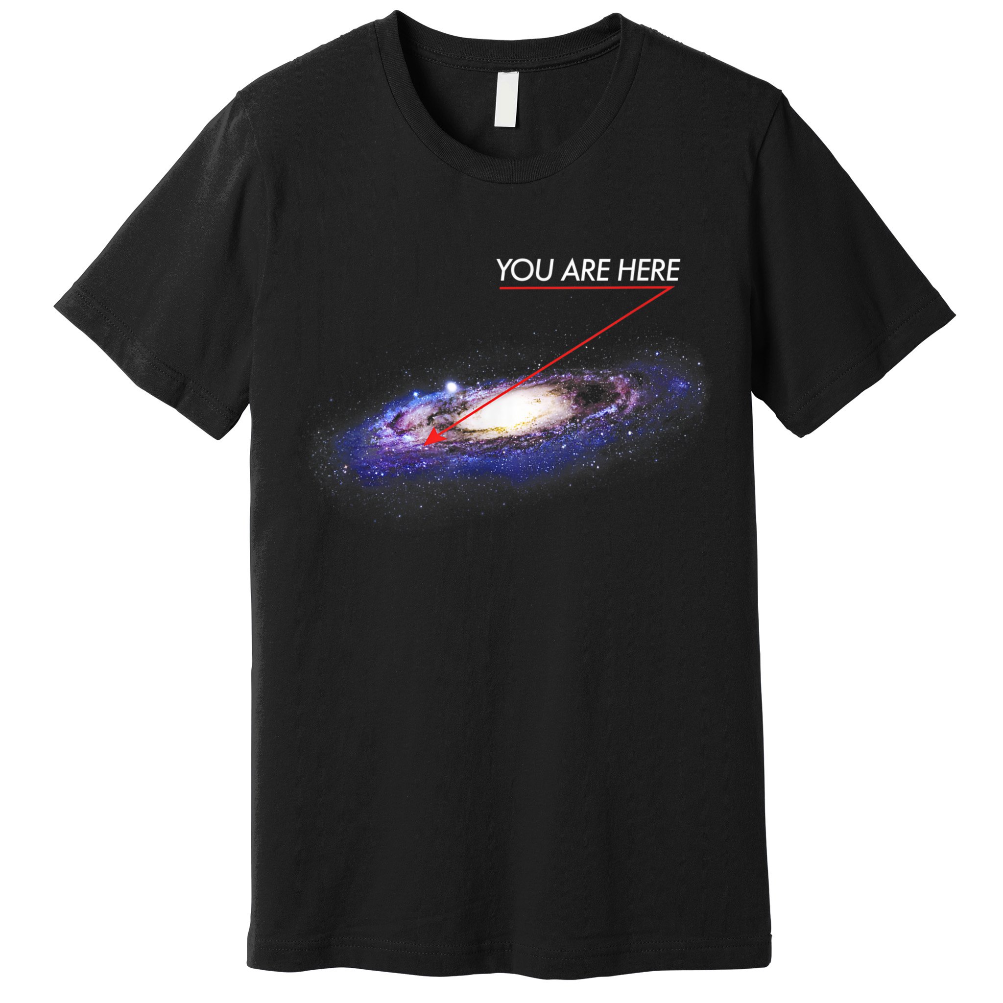 YOU ARE HERE Milky Way Galaxy Funny Outerspace Astronomy Premium T-Shirt