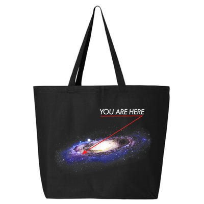 YOU ARE HERE Milky Way Galaxy Funny Outerspace Astronomy 25L Jumbo Tote