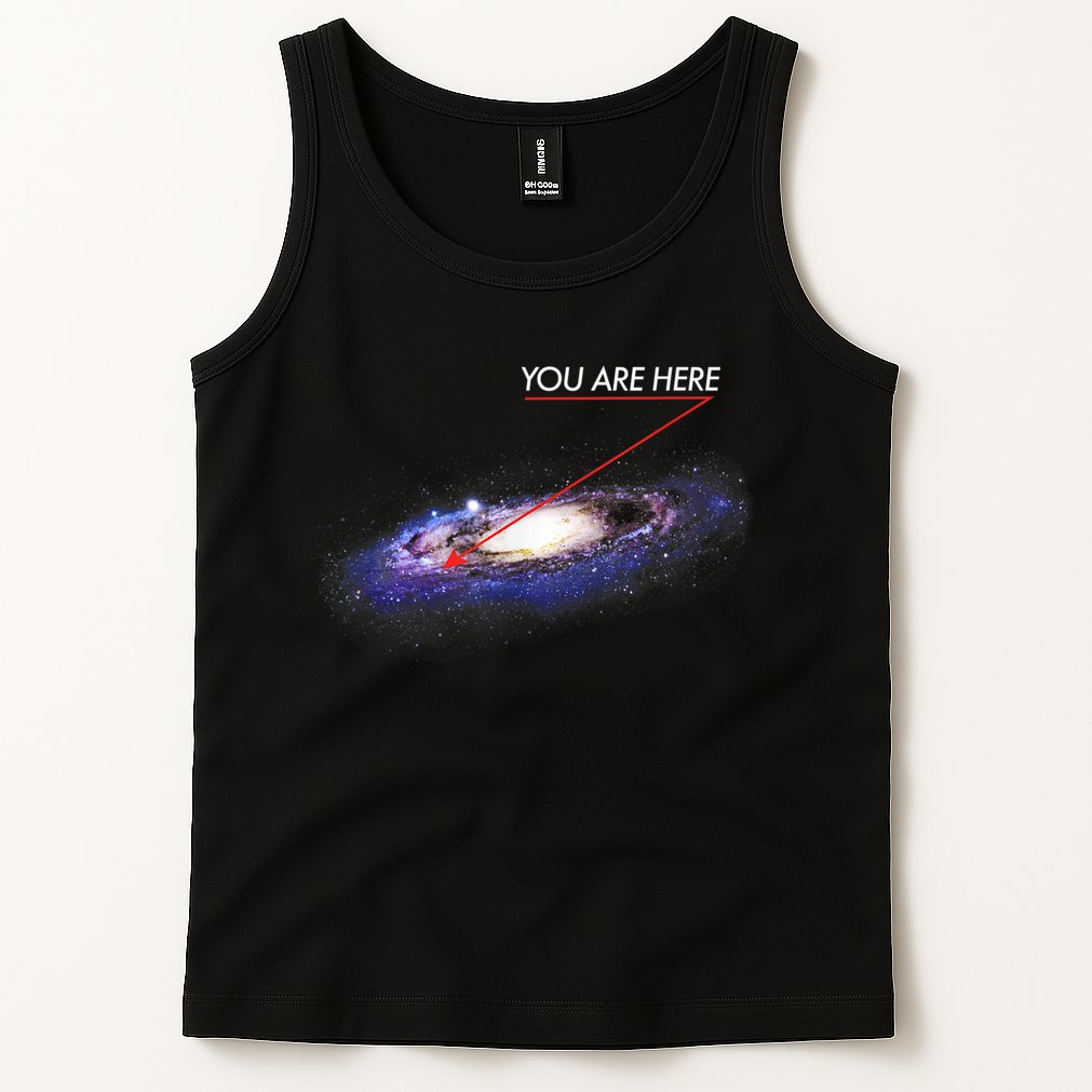 YOU ARE HERE Milky Way Galaxy Funny Outerspace Astronomy Tank Top