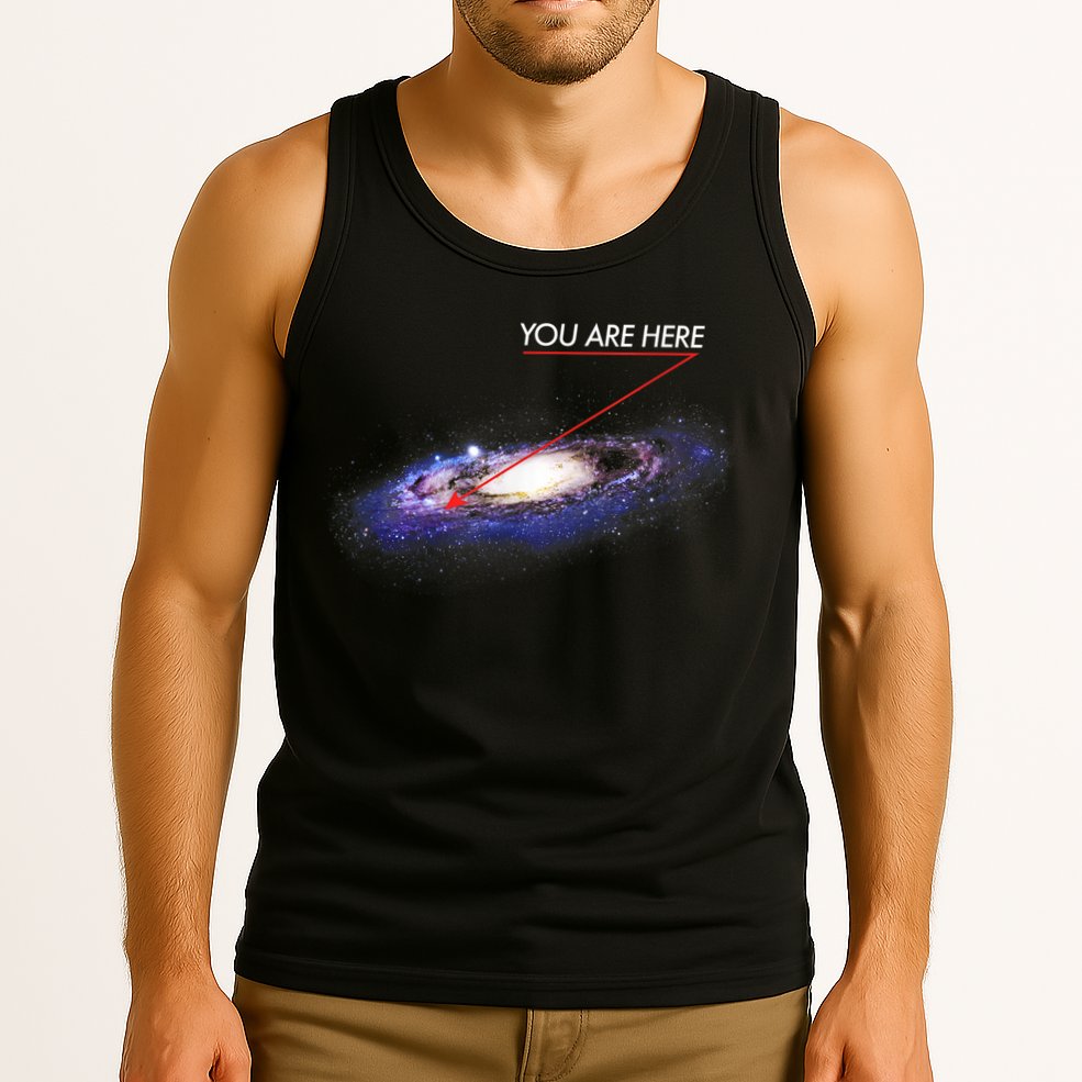 YOU ARE HERE Milky Way Galaxy Funny Outerspace Astronomy Tank Top