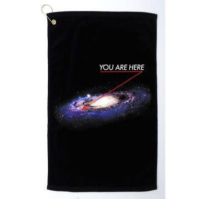YOU ARE HERE Milky Way Galaxy Funny Outerspace Astronomy Golf Towel