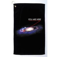 YOU ARE HERE Milky Way Galaxy Funny Outerspace Astronomy Golf Towel
