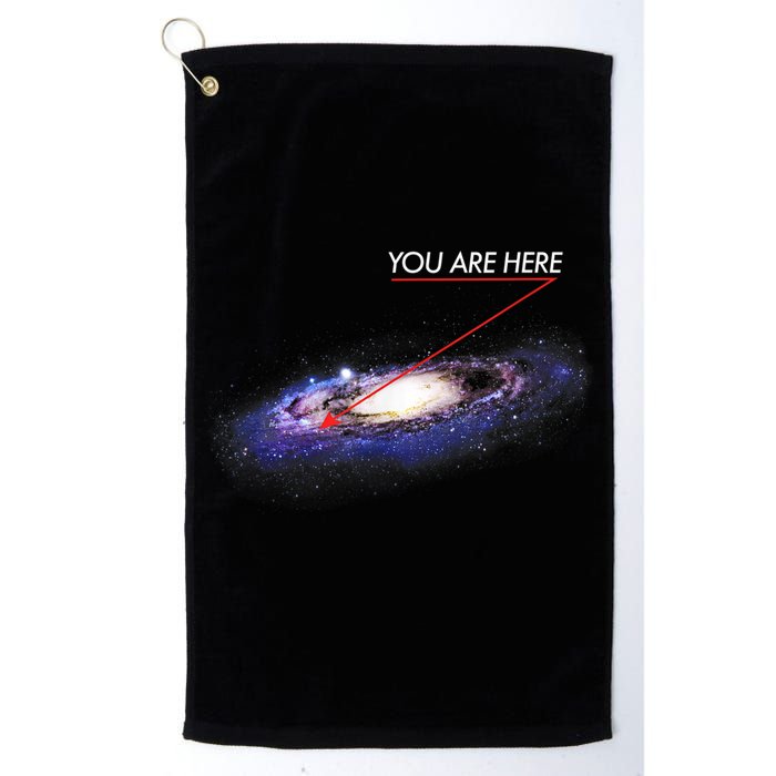YOU ARE HERE Milky Way Galaxy Funny Outerspace Astronomy Golf Towel