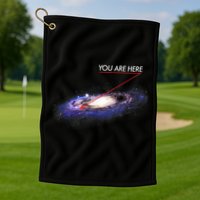 YOU ARE HERE Milky Way Galaxy Funny Outerspace Astronomy Golf Towel