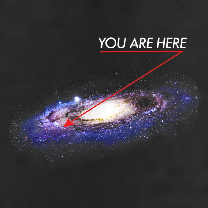 YOU ARE HERE Milky Way Galaxy Funny Outerspace Astronomy Golf Towel