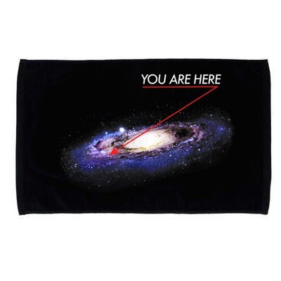 YOU ARE HERE Milky Way Galaxy Funny Outerspace Astronomy Microfiber Hand Towel