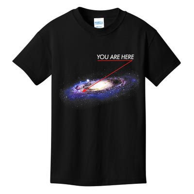 YOU ARE HERE Milky Way Galaxy Funny Outerspace Astronomy Kids T-Shirt