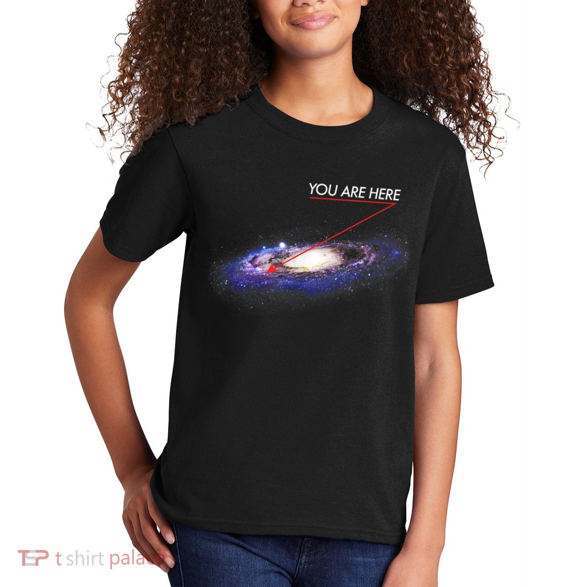 YOU ARE HERE Milky Way Galaxy Funny Outerspace Astronomy Kids T-Shirt
