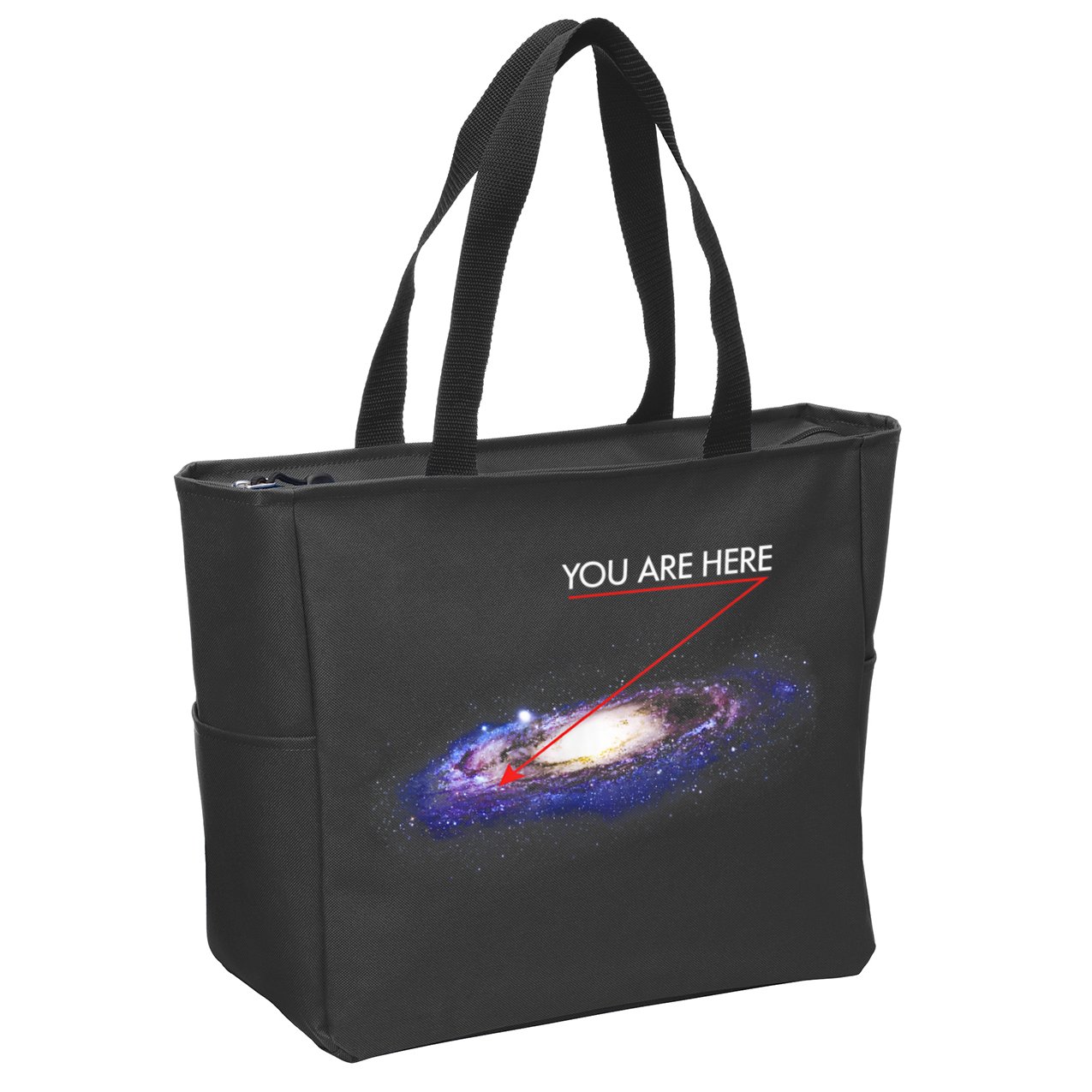 YOU ARE HERE Milky Way Galaxy Funny Outerspace Astronomy Zip Tote Bag