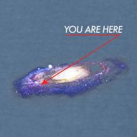 YOU ARE HERE Milky Way Galaxy Funny Outerspace Astronomy Garment-Dyed Sweatshirt