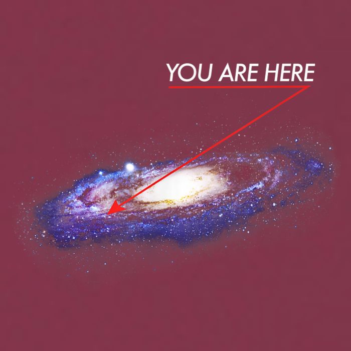 YOU ARE HERE Milky Way Galaxy Funny Outerspace Astronomy 16oz Travel Tumbler
