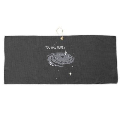 You Are Here Astronomy Galaxy Astronomer Science Fan Large Microfiber Waffle Golf Towel