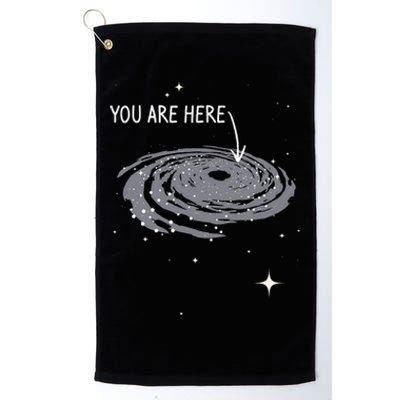 You Are Here Astronomy Galaxy Astronomer Science Fan Platinum Collection Golf Towel