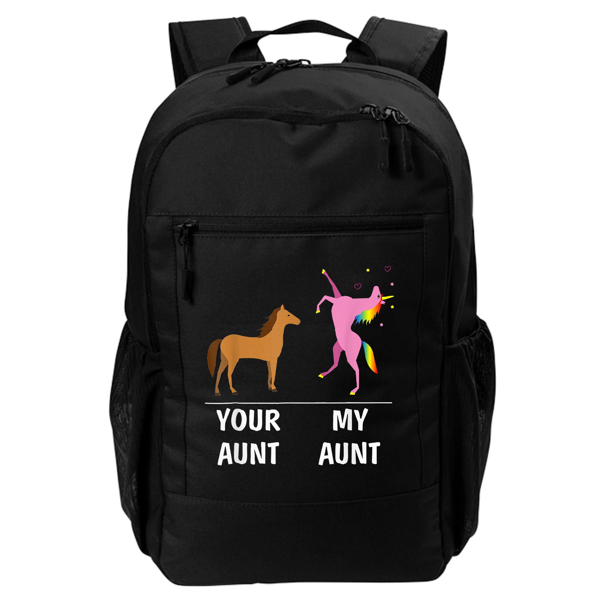 Your Aunt Horse My Aunt Unicorn Funny Backpack