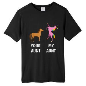 Your Aunt Horse My Aunt Unicorn Funny Tall Fusion ChromaSoft Performance T-Shirt