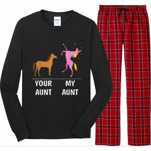 Your Aunt Horse My Aunt Unicorn Funny Long Sleeve Pajama Set