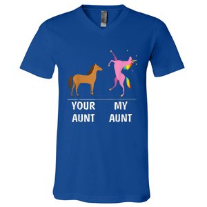 Your Aunt Horse My Aunt Unicorn Funny V-Neck T-Shirt